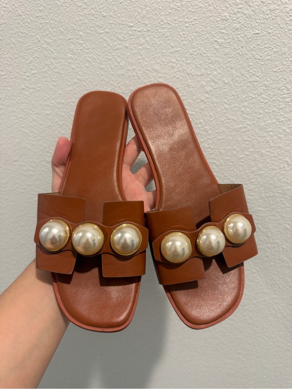 SHEIN Brown Flat Sandals